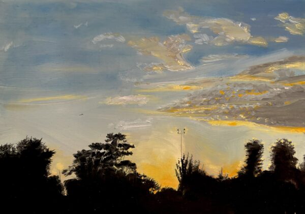 Kunst kaufen Berlin, Landschaft, sonnenuntergang, Ölgemälde, Realistisch originale