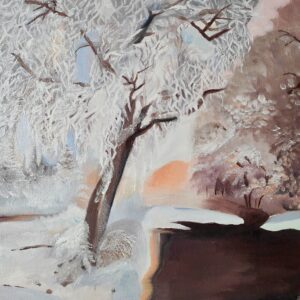 Kunst kaufen Berlin, Landschaft, Winter Szene, Ölgemälde, Realistisch originale